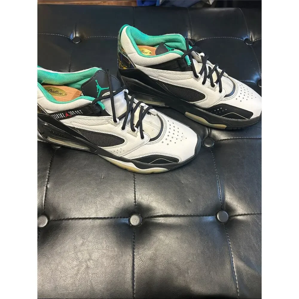 Jordan Men’s Sneakers in White, Black & Teal